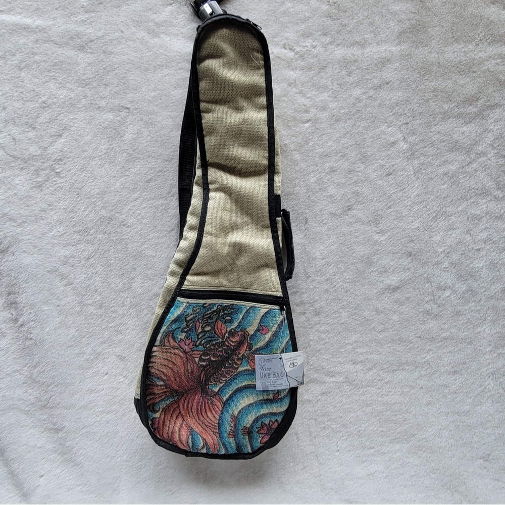Hemp Ukulele Bag Custom Art  NWT